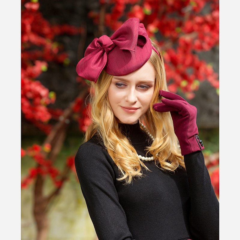 Kentucky Derby Hat / Headwear with Satin Bowknot 1PC Casual / Melbourne Cup Headpiece3