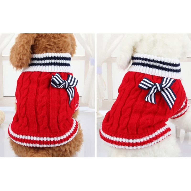Dog Sweater Puppy Clothes Jumper Braided / Cord Winter Dog Clothing3