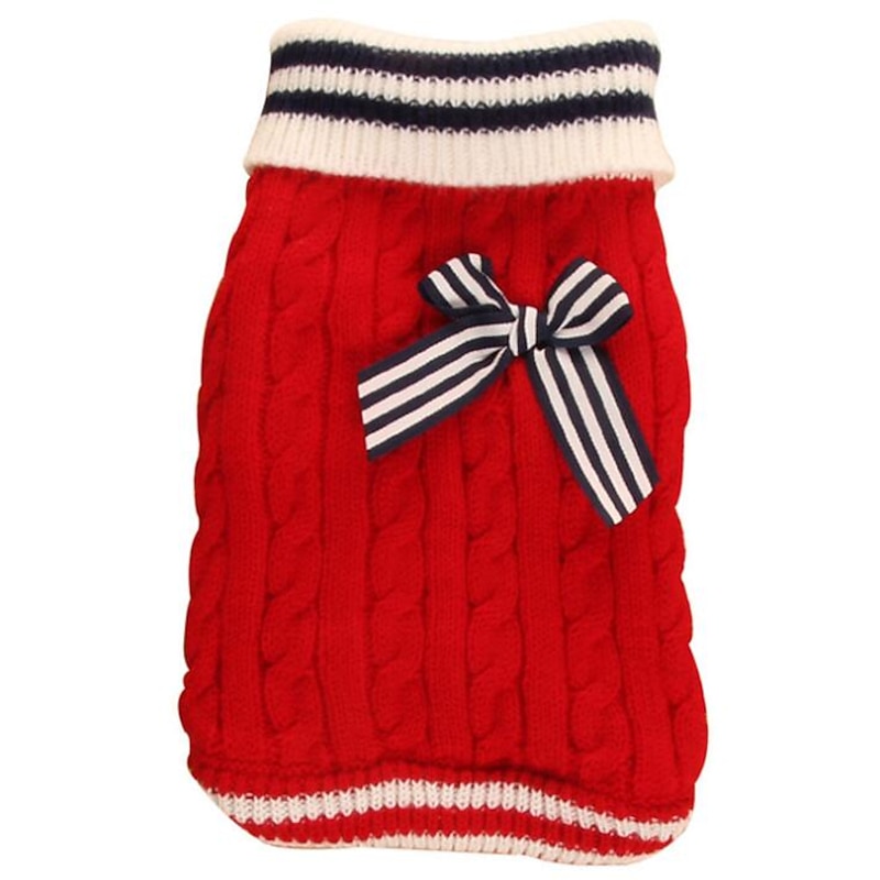 Dog Sweater Puppy Clothes Jumper Braided / Cord Winter Dog Clothing