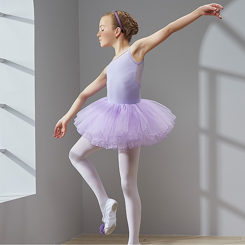 Princess Ballet Dancer Swan Lake Layered Dress Tutu Bubble Skirt Under Skirt Crinoline Girls' Kid's Costume Vintage Cosplay Party Sleeveless Short Length Dress Tulle World Book Day Costumes2