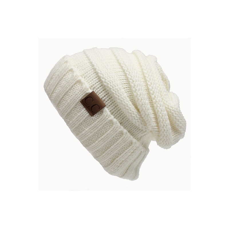 Women's Beanie Slouchy Street Dailywear Casual Pure Color Wine Blue Hat Work Orange Gray Fall Winter3