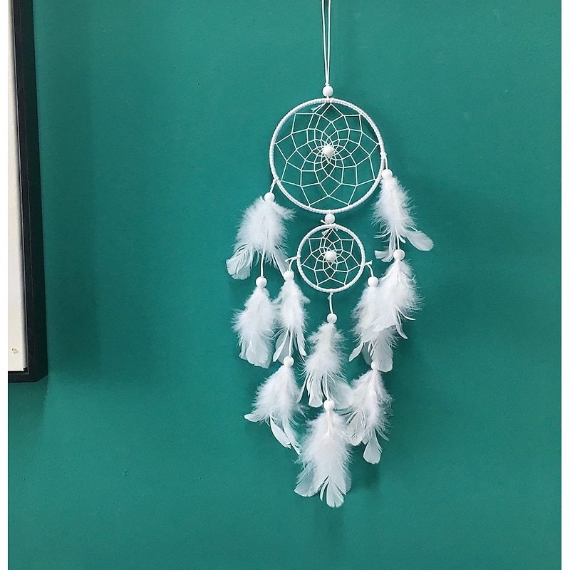 Boho Dream Catcher Handmade Gift Wall Hanging Decor Art Ornament Craft Feather For Kids Bedroom Wedding Festival 55*11cm4