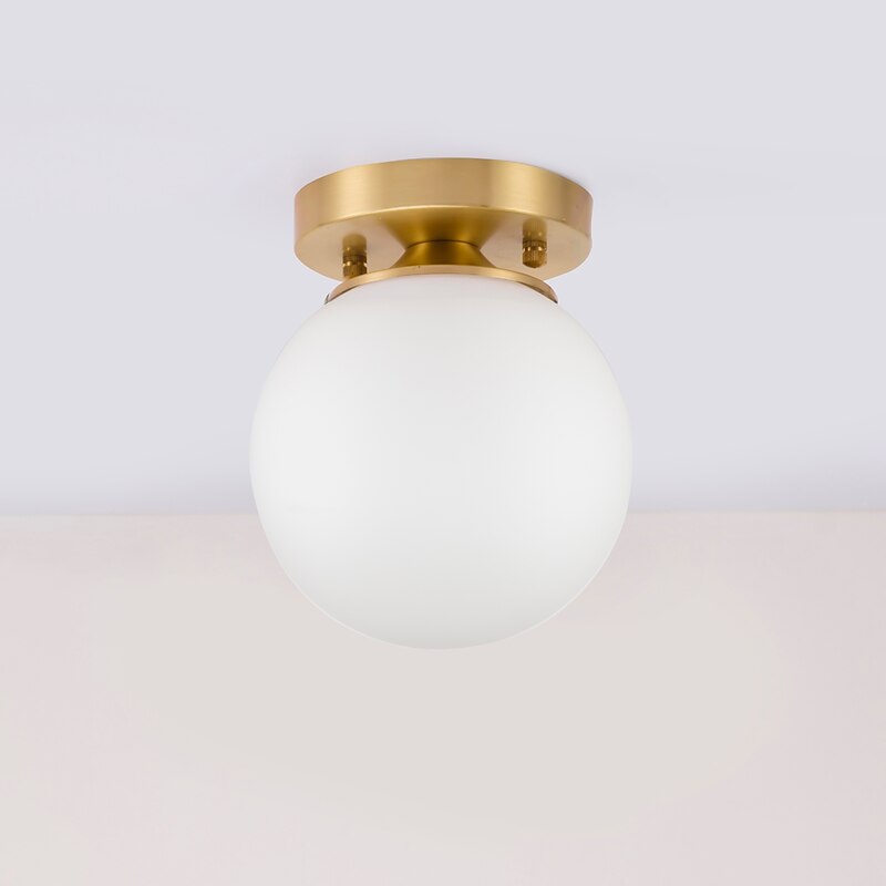 1-Light 14 cm Flush Mount Lights Copper Glass Brass Contemporary / Modern 110-120V / 220-240V / E26 / E274