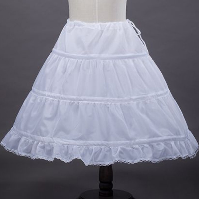 Petticoat 1950s Petticoat Hoop Skirt Tutu Under Skirt Solid Colored Princess Fancy Dress Girls' Performance Party Bachelorette Party Kid's Petticoat2