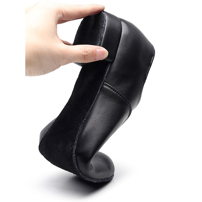 Flexible Black Faux Leather Jazz Dance Shoes for Men - Soft Sole, Lightweight, and Comfortable Performance Footwear2