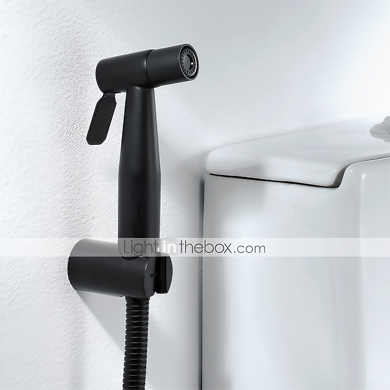 Single Hole Bidet Black Toilet Handheld High Pressure Cleaning Spray Gun