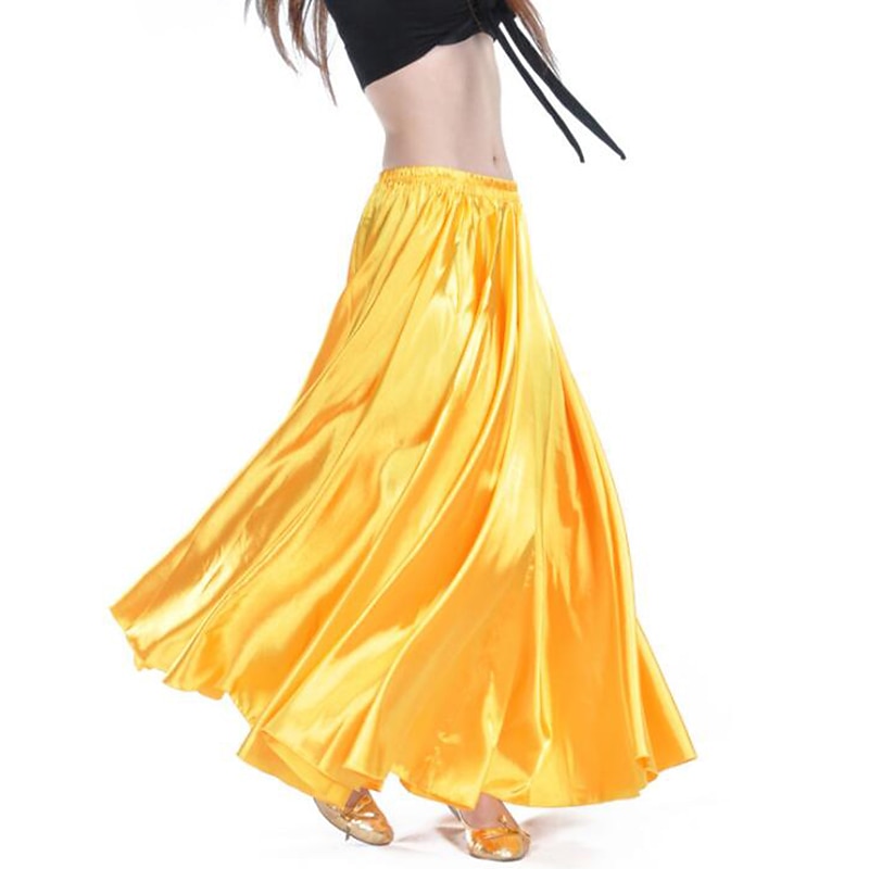 Belly Dance Skirts Ruching Women's Training Performance Natural Nylon2