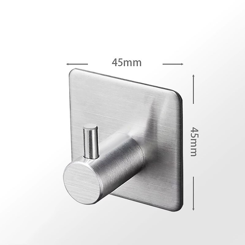 Robe Hook Self-adhesive Contemporary Stainless Steel Bathroom Towel Hook Wall Mounted 4pcs3