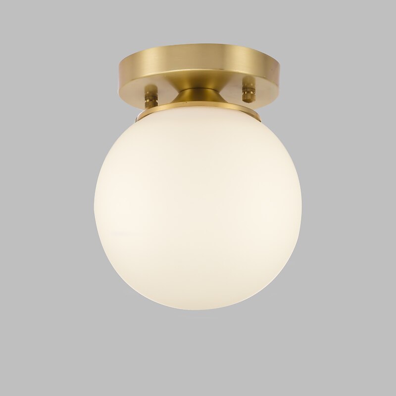 1-Light 14 cm Flush Mount Lights Copper Glass Brass Contemporary / Modern 110-120V / 220-240V / E26 / E272