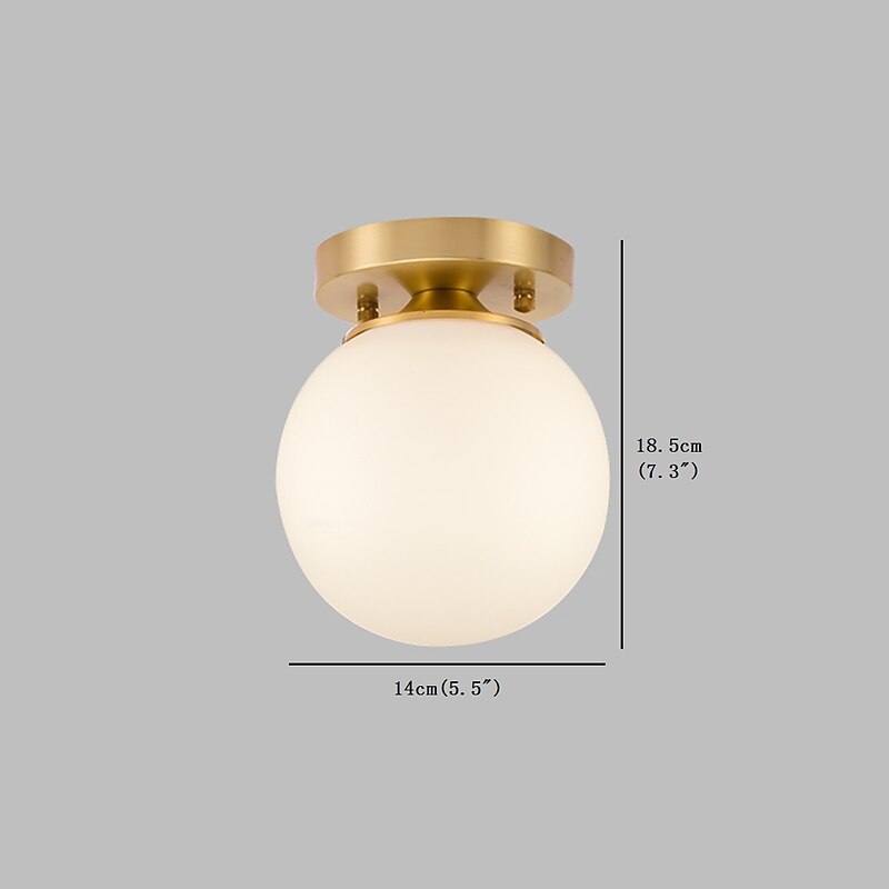 1-Light 14 cm Flush Mount Lights Copper Glass Brass Contemporary / Modern 110-120V / 220-240V / E26 / E273
