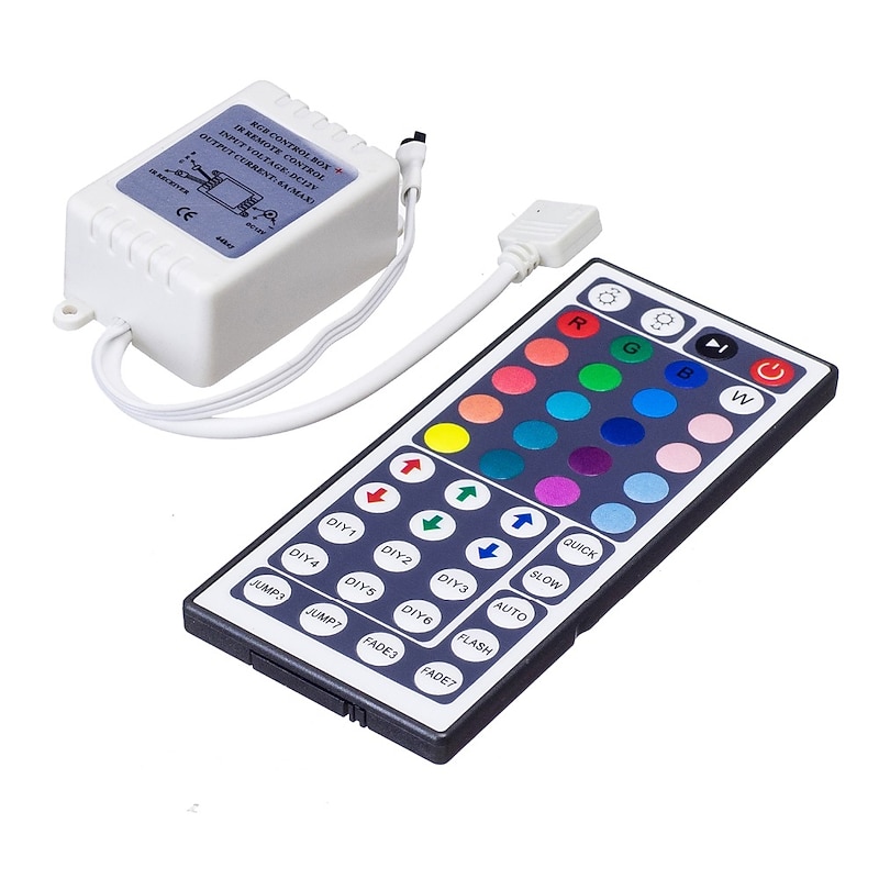 LED Strip Lights DIY Controller 44 Keys IR RGB Control Box Receiver IR Remote Dimmer DC12V 6A For RGB 2835 3528 5050 Beads4