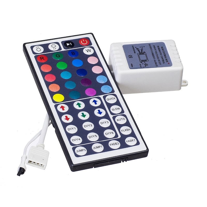 LED Strip Lights DIY Controller 44 Keys IR RGB Control Box Receiver IR Remote Dimmer DC12V 6A For RGB 2835 3528 5050 Beads3