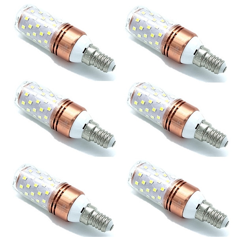 6pcs 12 W LED Corn Lights 800 lm E14 E26 / E27 T 60 LED Beads SMD 2835 Decorative Christmas Wedding Decoration Warm White Cold White 220-240 V / RoHS / CE Certified