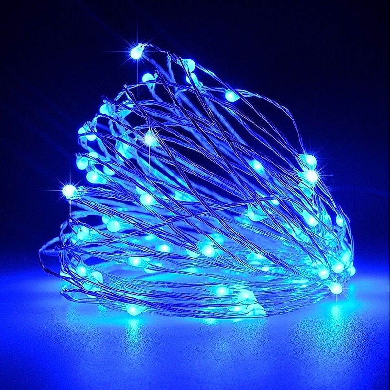 LED String Lights 5m 50LEDs Fairy Copper Wire Lights for Garden Patio Waterproof USB Warm White White Red Cuttable Party Decorative 5V IP652