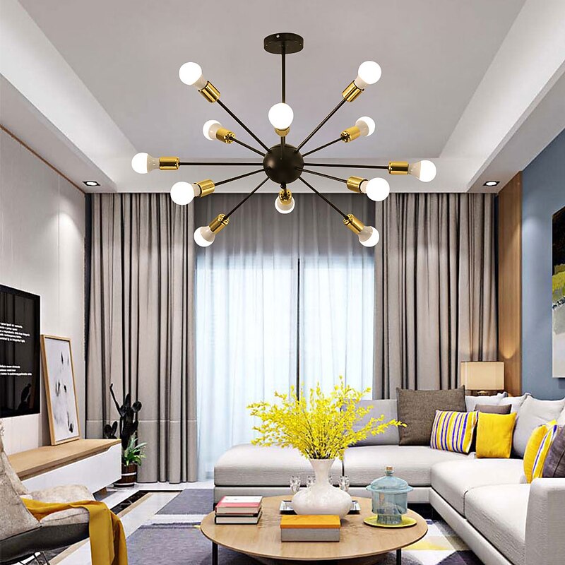 12 Bulbs 80 cm Chandelier Metal Sputnik Painted Finishes Contemporary Artistic 110-120V 220-240V4
