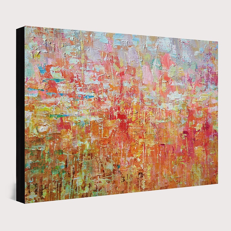 Oil Painting Hand Painted Horizontal Panoramic Abstract Landscape Comtemporary Modern Stretched Canvas3