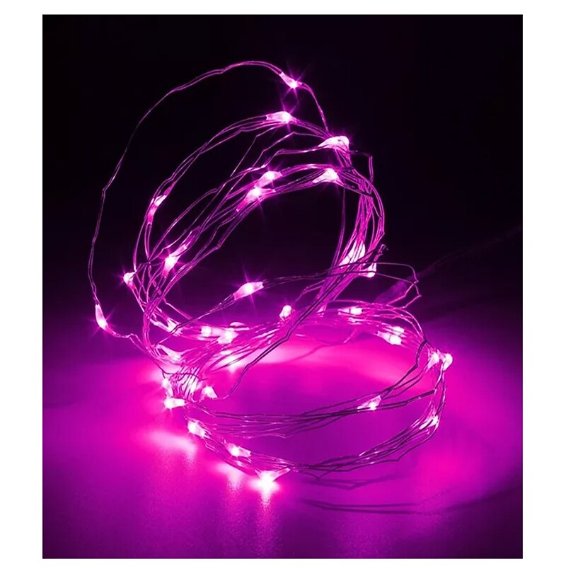 10M 100 LED Silver Wire Fairy String Light Outdoor String Lights Battery Powered Waterproof Christmas Party Decor4
