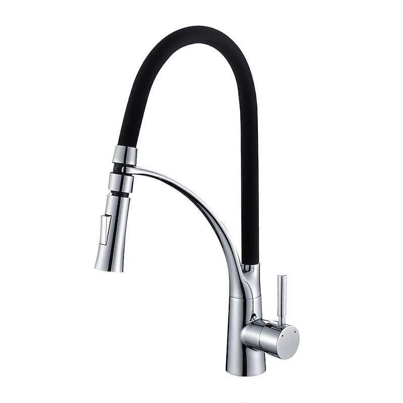 Kitchen faucet - Single Handle One Hole Electroplated Pull-out / ­Pull-down Vessel2