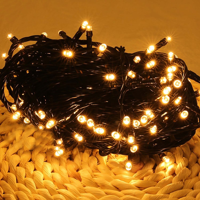 LED String Lights 20m 66ft 200LED String Lights Warm White White Blue Waterproof Creative Cuttable Night Light Garden Yard Decoration Lamp for Christmas Tree Room Home Decoration4