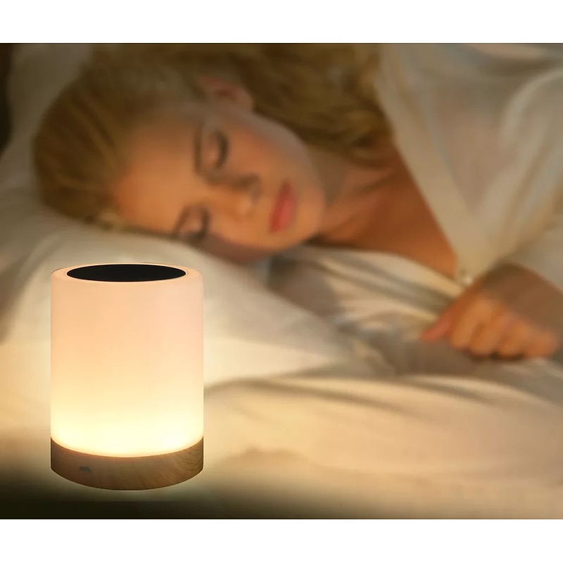 1pc USB 5V Night Light Touch Lamp for Bedrooms Living Room Portable Table Bedside Lamps with Rechargeable Internal Battery Dimmable 2800K-3100K Warm White Light Color Changing RGB3