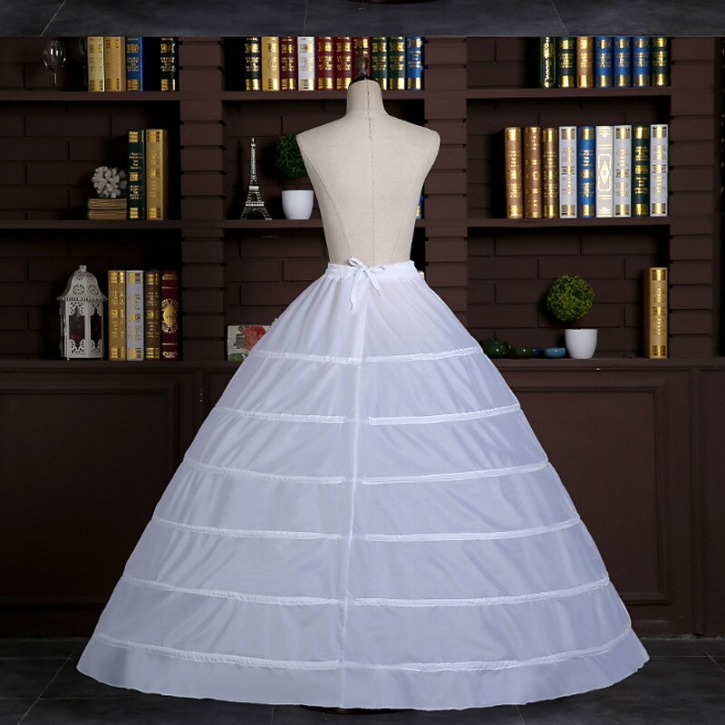Rococo Victorian Petticoat Hoop Skirt Under Skirt Crinoline Half Slip Bride Bridal Women's 6 Hoops Ball Gown Halloween Wedding Party Adults' Petticoat2