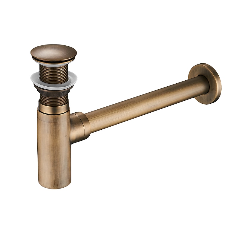 Faucet Accessory Superior Quality - Contemporary Copper Pop-up Water Drain Without Overflow Chrome2