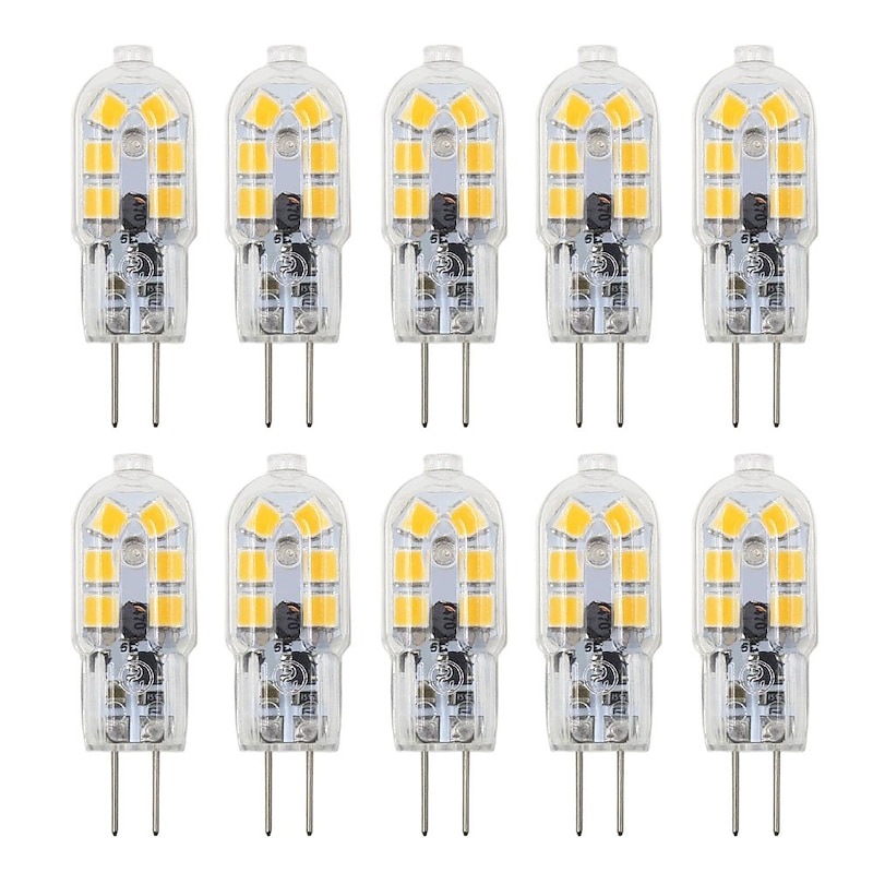 10pcs 3W Bi-pin LED Lights Bulbs G4 T12 200-300lm Beads SMD 2835 Landscape Halogen Bulb Replacement Warm Cold White 12V
