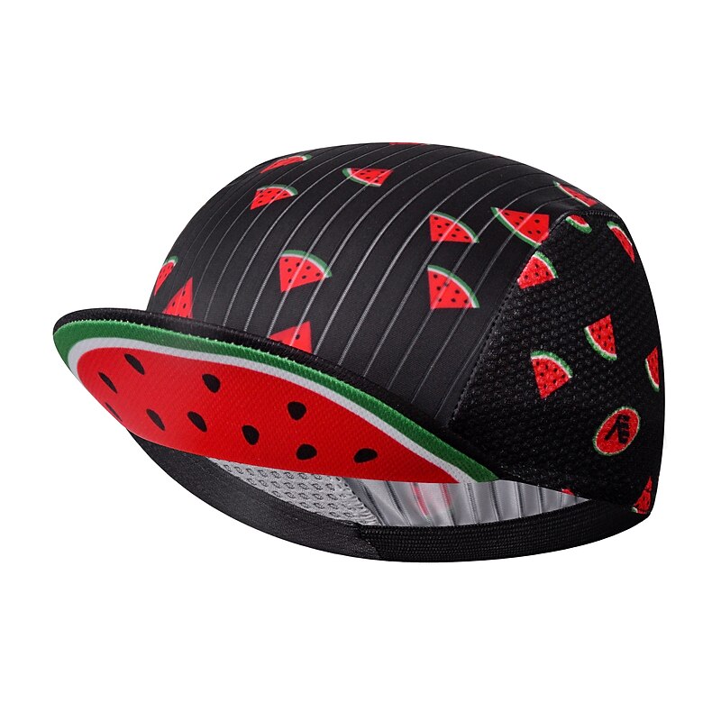 Nuckily Cycling Cap / Bike Cap Visor Fruit UV Resistant Breathable Quick Dry Sweat wicking Bike / Cycling Black Spandex for Unisex Teenager Adults' Highschool Road Bike Outdoor Exercise Recreational