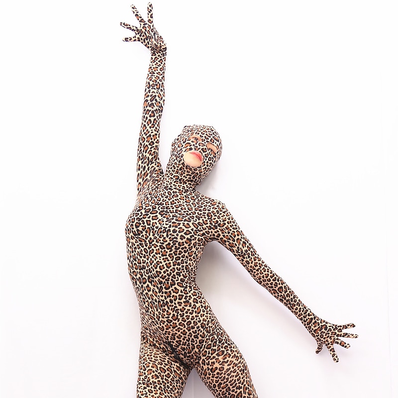 Zentai Suits Leopard Print Catsuit Skin Suit Animal Adults' Lycra Spandex Cosplay Costumes Women's Halloween Masquerade / Leotard / Onesie High Elasticity4