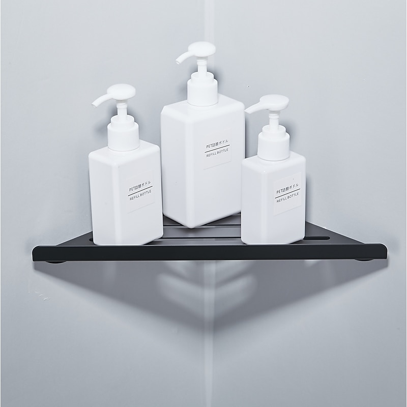 Multifunction Bathroom Triangle Shelf Wall Mounted  Stainless Steel 1 Pack Corner Storage Shelf for Bathroom, Toilet and Kitchen