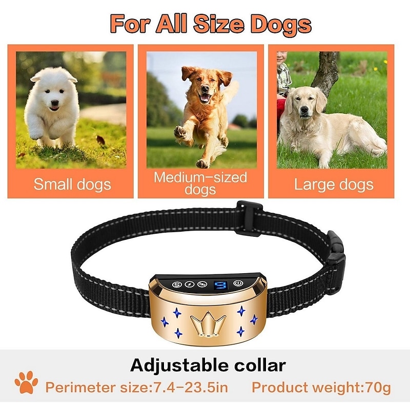 Dog Training Collar Dog Training Anti Bark Collar Shock Collar Adjustable Size Electric Dog Cat Pets Waterproof Anti Bark Electronic / Electric Safety Plastic Electronic Behaviour Aids For Pets 8