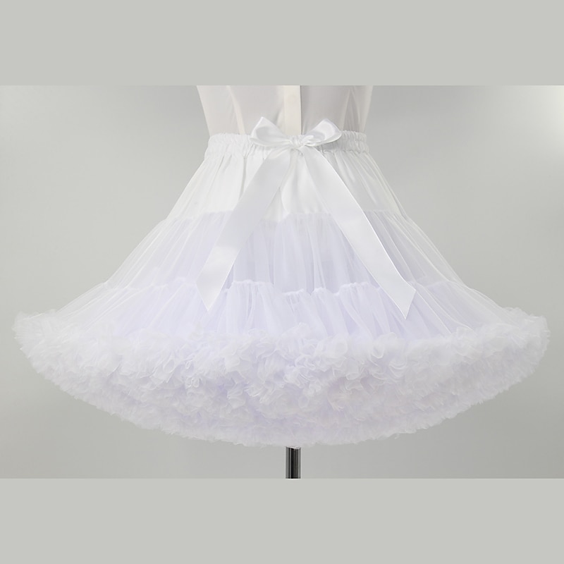 Petticoat Classic Lolita Cosplay Lolita Petticoat Hoop Skirt Tutu Under Skirt Ballet Dancer A-Line Fancy Dress Women's Girls' Halloween Carnival Performance Party Daily Wear Adults' Petticoat3