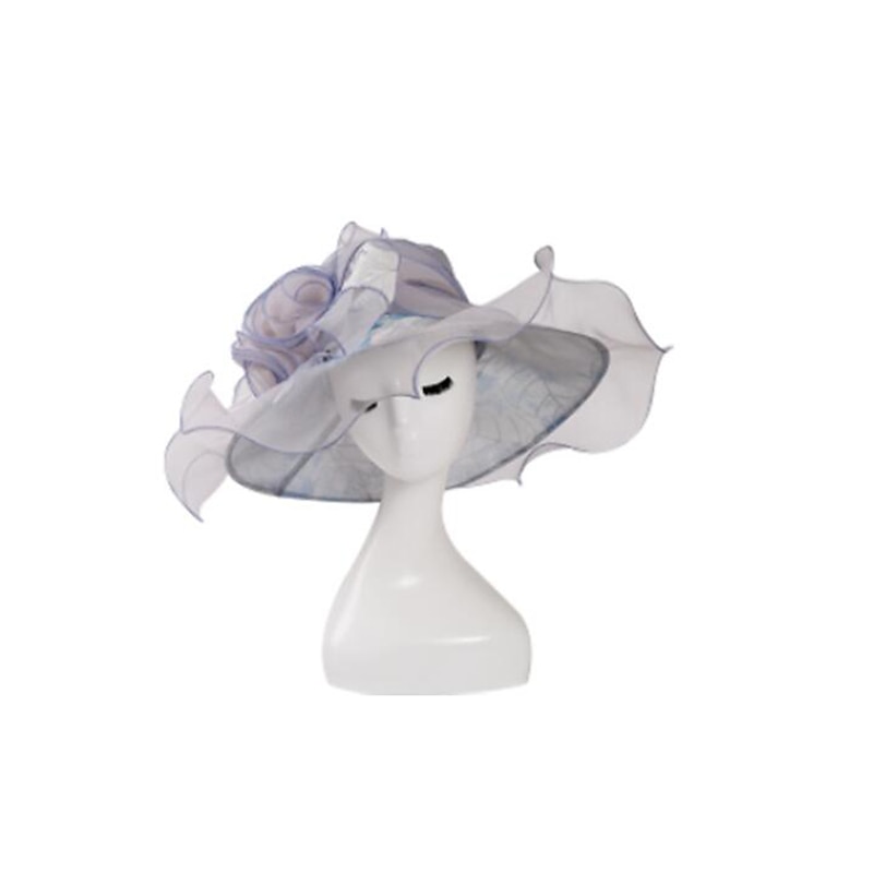 Organza Headwear with Flower / Ruffle 1 PC Wedding / Sports & Outdoor / Tea Party Headpiece dress to impress Hats Race Day Dress3