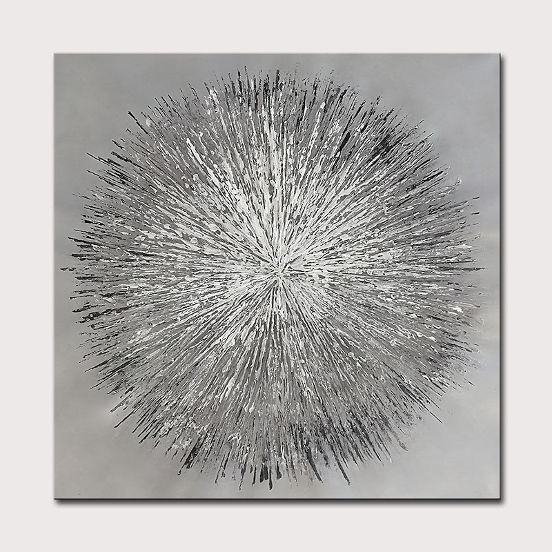 Oil Painting Hand Painted Square Abstract Pop Art Modern Rolled Canvas (No Frame)3