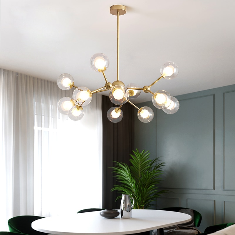 90 cm Square Line Design Chandelier Metal Industrial Painted Finishes Modern Nordic Style 220-240V