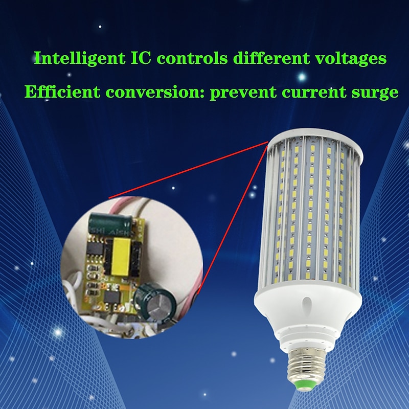 1pc 60W LED Lighting Aluminum Alloy Corn Bulb Highlight Energy-Efficient Furniture No Flash E27 White Warm White 85-265 V4