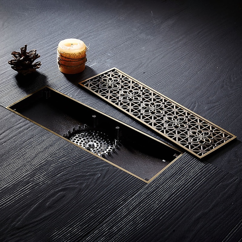 Drain Creative Brass 1pc Floor Mounted / Chrome / #3