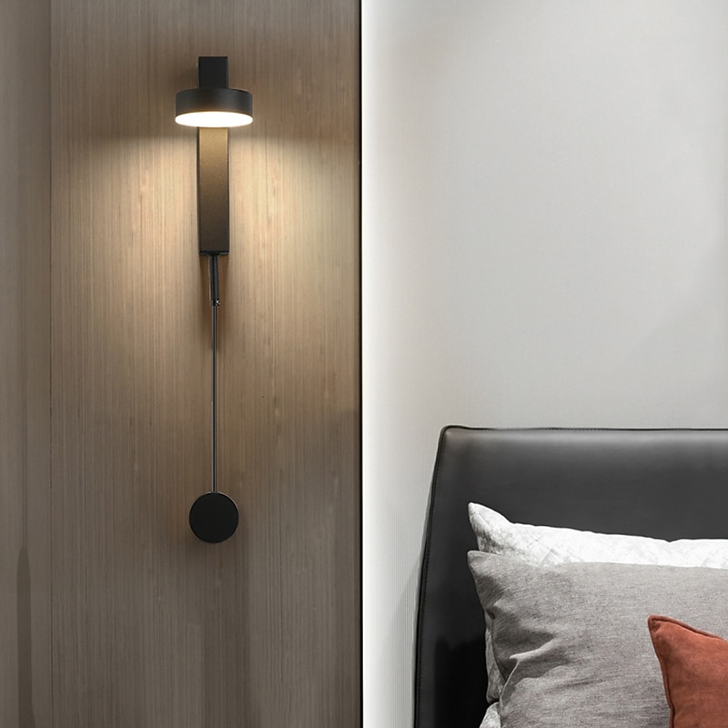 28cm Rotating Black Wall Llight LED Wall Sconces Simple Style For Bedroom/Aisle Nordic Style 110-120V 220-240V3