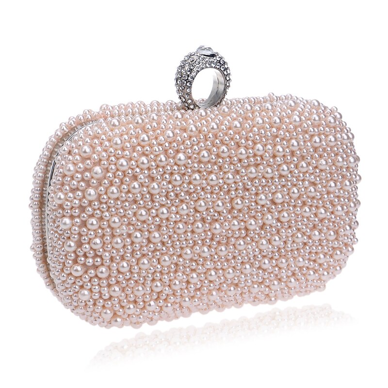 Women's Clutch Bags Party / Evening Bridal Shower Wedding Party Pearls Pearl White Pink Apricot2