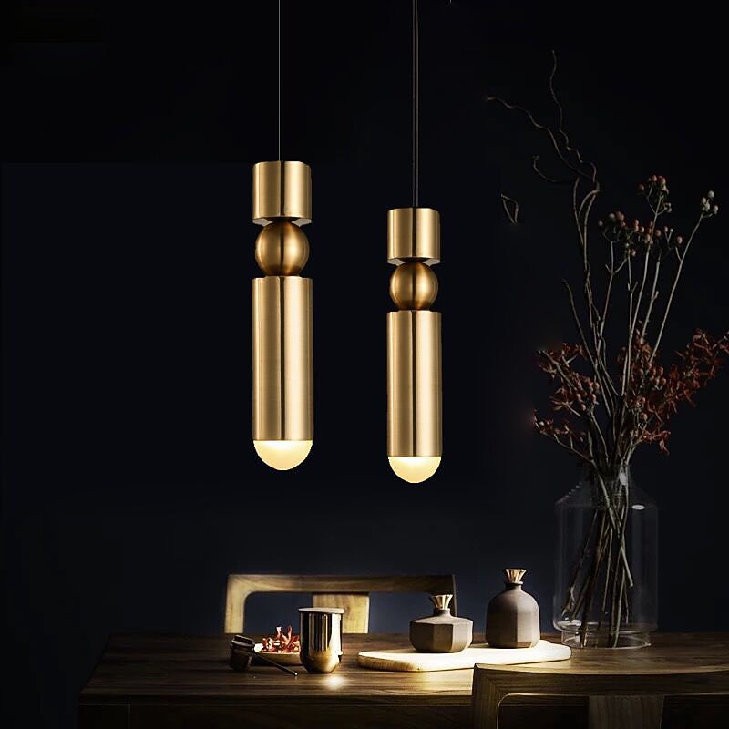 6 cm LED Pendant Lights Island Lights Single Design Metal Cylinder Electroplated Modern 220-240V