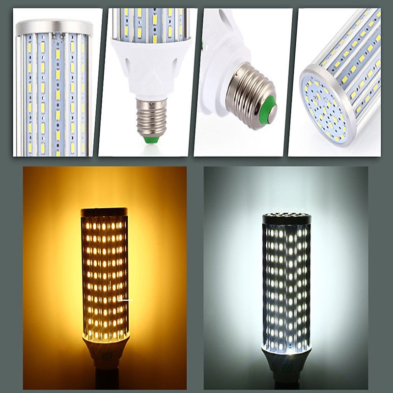 1pc 60W LED Lighting Aluminum Alloy Corn Bulb Highlight Energy-Efficient Furniture No Flash E27 White Warm White 85-265 V3