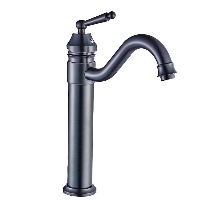 Bathroom Sink Faucet - Rotatable Antique Brass / Electroplated Centerset Single Handle One HoleBath Taps3