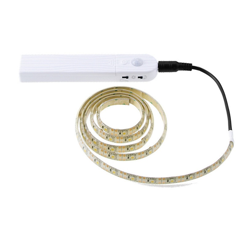LED Under Cabinet Light, 3m/2m Wireless PIR Motion Sensor, Waterproof LED Strip Lamp for Kitchen, Stairs, Wardrobe, Bedside 1/2pcs4