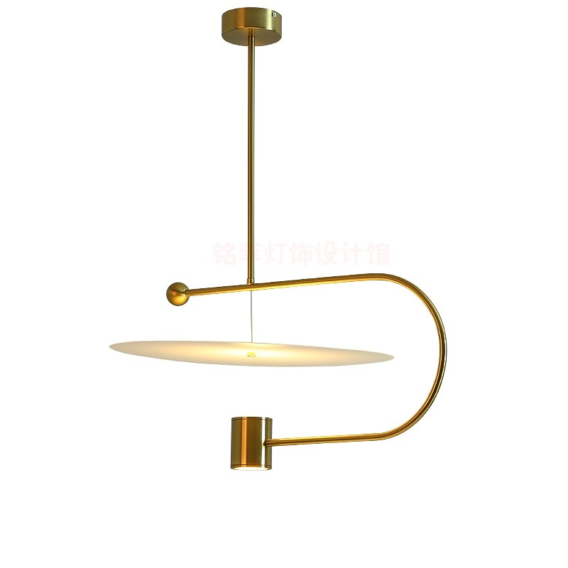 45 cm Gold Pendant Light Nordic Style Geometric Shapes Single Design Artistic Linear Bowl Metal Electroplated 110-120V 220-240V2