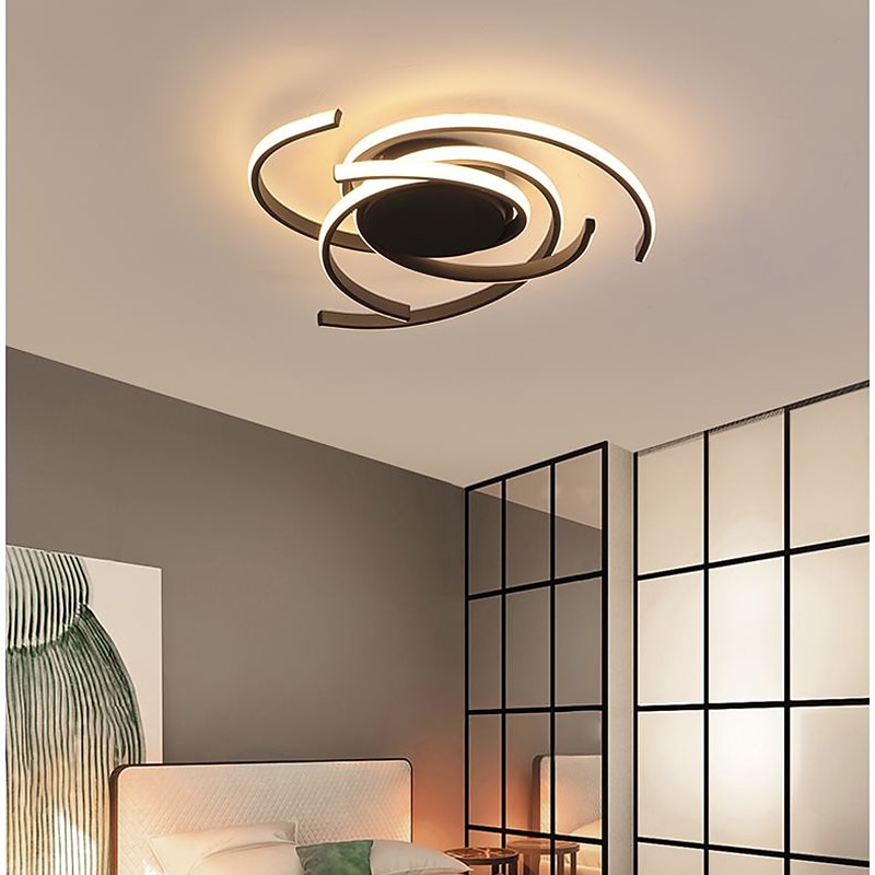 1-Light 56 cm Ceiling Lights LED Aluminum  Geometric Painted Finishes  Design Flush Mount Lights Modern Artistic Kitchen Bedroom Lights 110-240V ONLY DIMMABLE WITH REMOTE CONTROL4