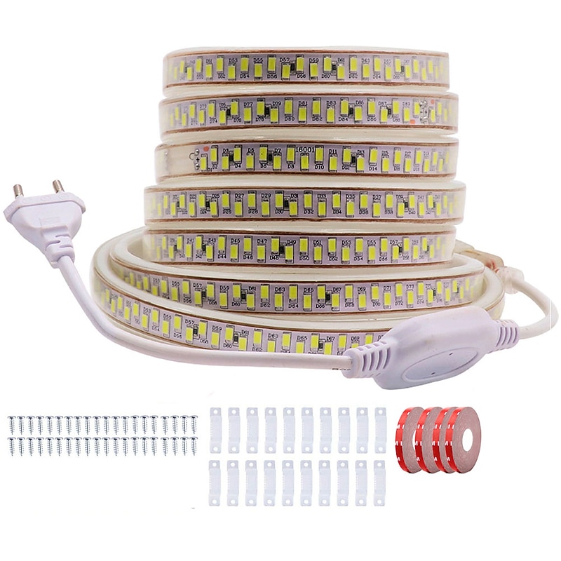 20m 65.6ft LED Strip Light Flexible Rope Light Waterproof Warm White SMD 5730 3600Leds Indoor Outdoor Ambient Backlight Atmosphere Decoration2