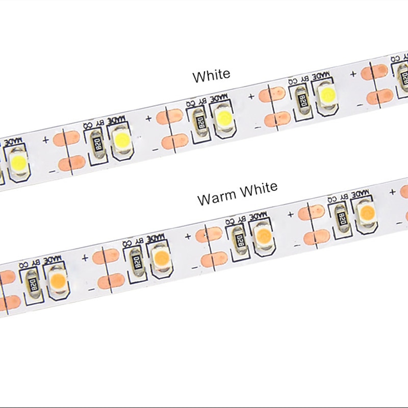2m 6.6ft USB Flexible LED Light Strips 120 LEDs 2835 SMD Warm White Cold White Self-adhesive TV Background 5V2