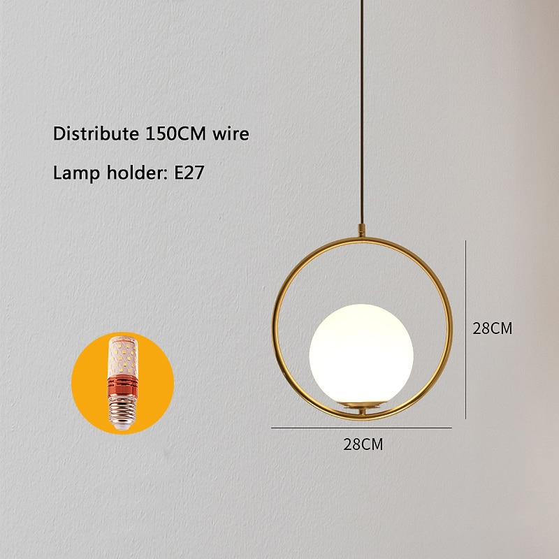 178 cm LED Pendant Light Single Design Gold Globe One Light Hanging Fixture for Kitchen Island Modern 220-240V4