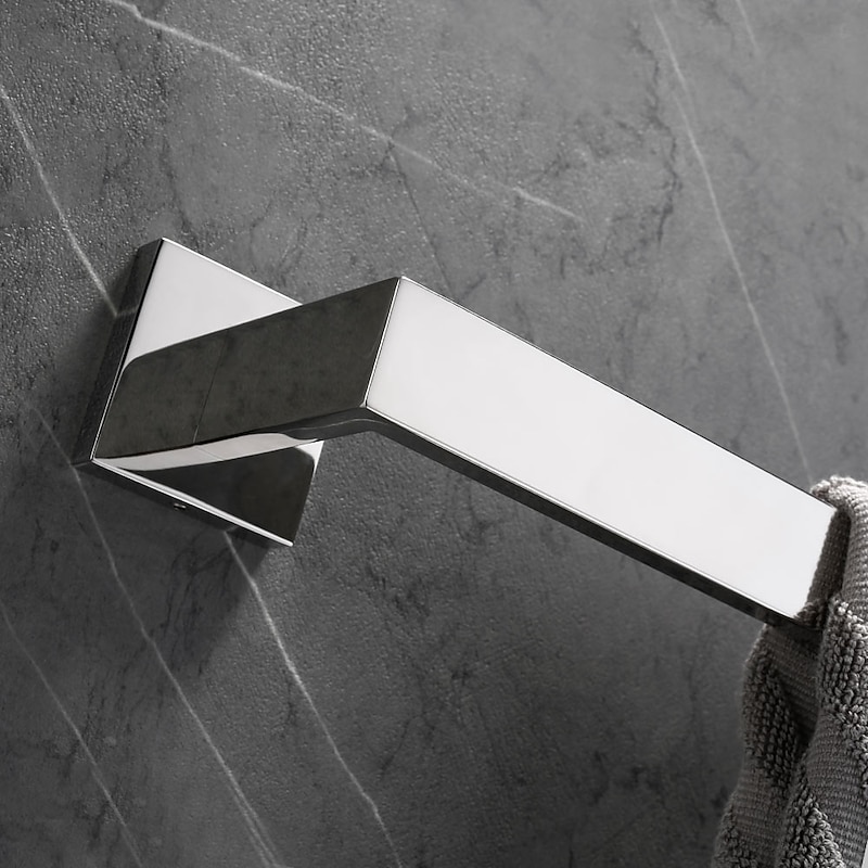 Bath Towel Bar,SUS304 Stainless Steel Towel Rack for Bathroom,Bathroom Accessories Towel Rod Heavy Duty Wall Mounted Towel Holder (Chrome)4