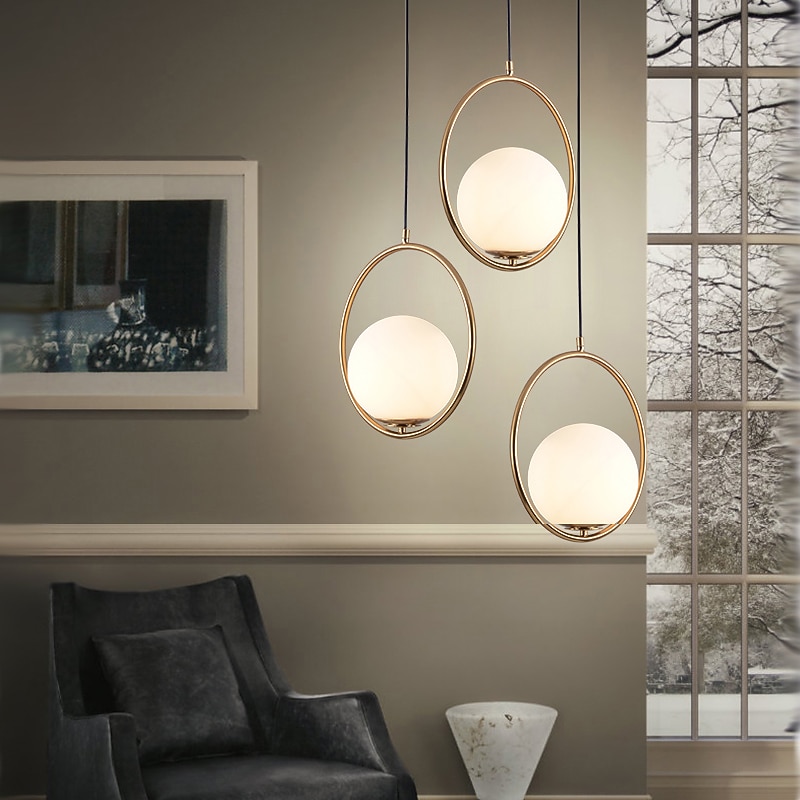 178 cm LED Pendant Light Single Design Gold Globe One Light Hanging Fixture for Kitchen Island Modern 220-240V